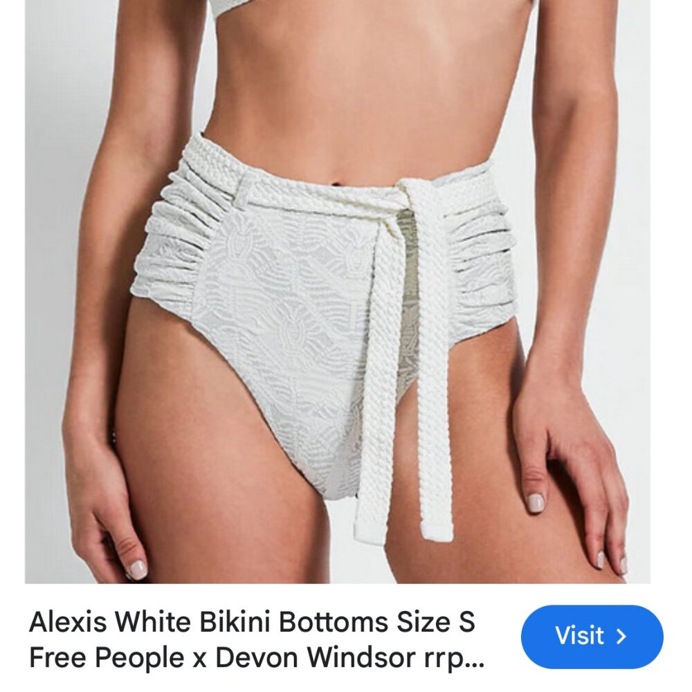 nwt devon windsor free people belted swimsuit bikini bottoms s